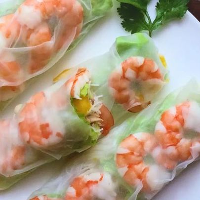 Спринг-роллы с креветками