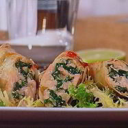 Рецепт Спринга-роллов с лососем и свежим шпинатом