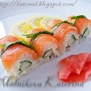 Рецепт Суш-ролла без нори с лососем и сыром Филадельфия