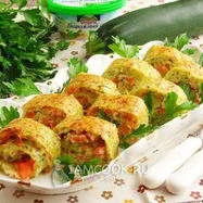 Рецепт Картофельно-кабачкового рулет с форелью