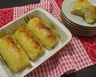 Картофельные рулетики с куриным фаршем