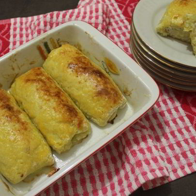 Картофельные рулетики с куриным фаршем