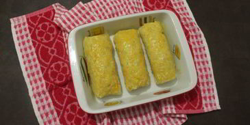 картофельные рулетики с куриным фаршем