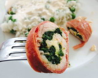 Куриные рулетики с начинкой из шпината