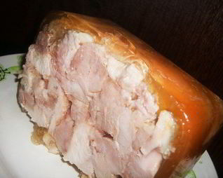 Квадратный куриный рулет в пакете