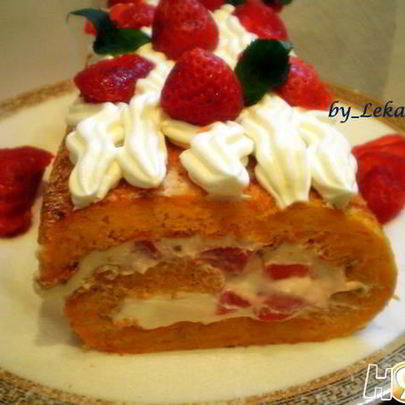 Морковно-апельсиновый рулет с карамелью