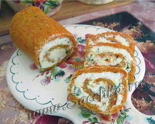 Морковный рулет