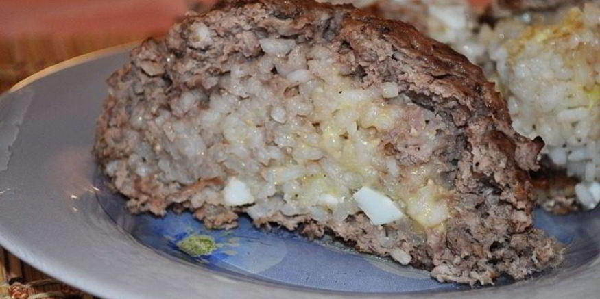 Рецепт мясного рулета с рисом