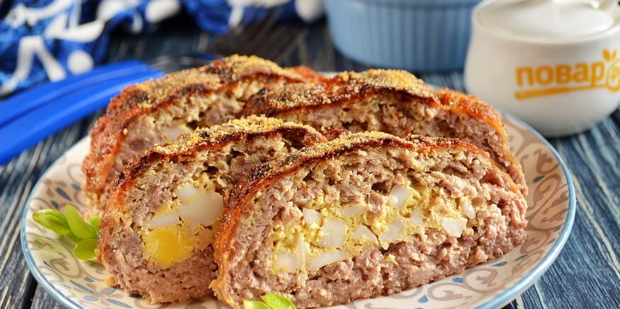 Рецепт мясного рулета с яйцом