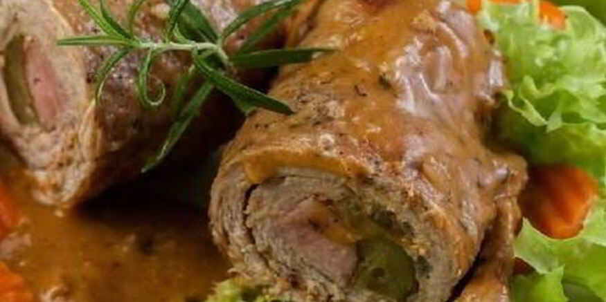 Рецепт нежных рулетиков из телятины