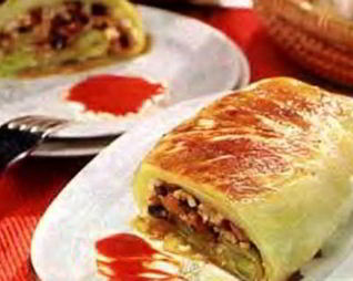 Рулет из капусты с начинкой