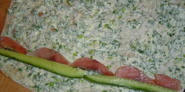 рулет из лаваша с горбушей