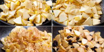 рулет из теста фило с айвой