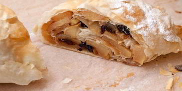 рулет из теста фило с айвой