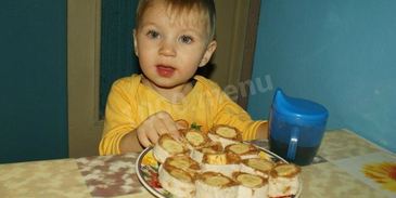 рулет с бананом веселая обезьянка