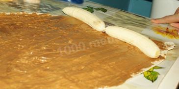 рулет с бананом веселая обезьянка