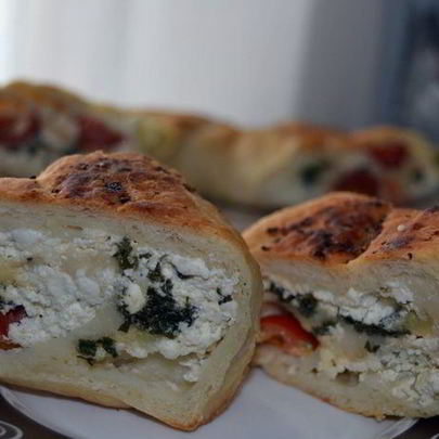 Рулет с трехцветной начинкой