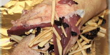 рулет с яблоками и черносливом