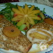 Рецепт Рулетиков из индейки с хурмой