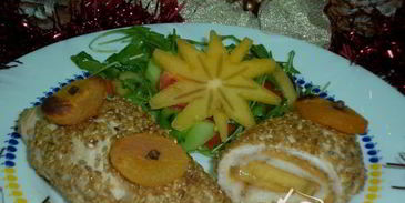 рулетики из индейки с хурмой