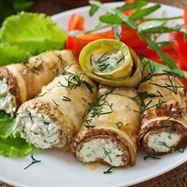 Рецепт Рулетиков из кабачков с сыром и перцем