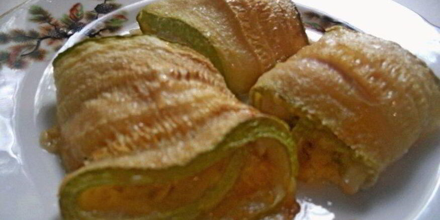 Рецепт рулетиков из кабачков