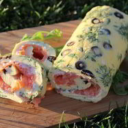 Рецепт Закусочного рулета Леопардового