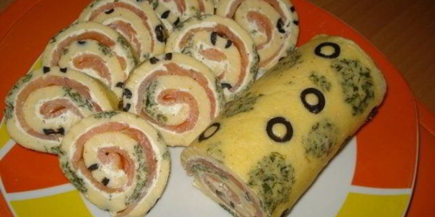 Рецепт закусочного рулета тигрового