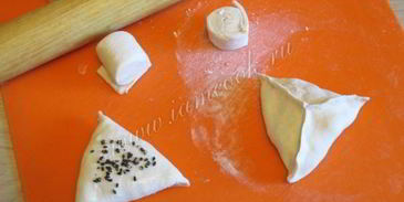 самса из слоеного теста