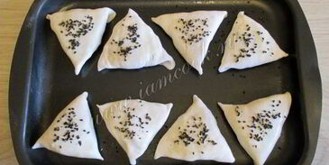 самса из слоеного теста