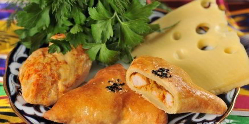Рецепт самсы с курицей и сыром