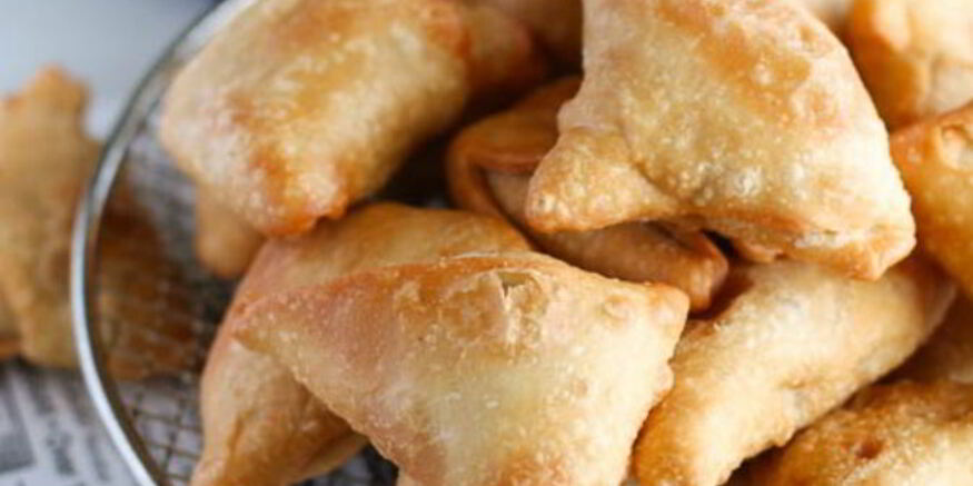 Рецепт самсы с курицей из слоеного теста