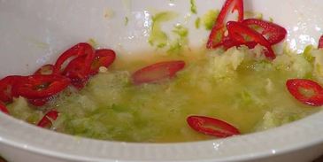 севиче с зеленым салатом