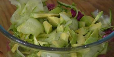 севиче с зеленым салатом