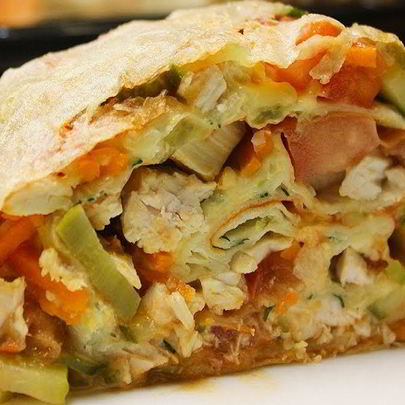 Домашняя шаурма с курицей