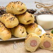 Рецепт Сосисок в дрожжевом тесте