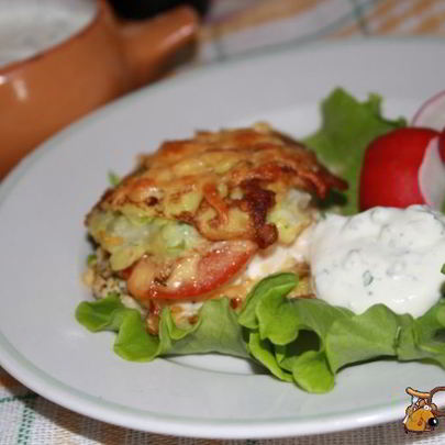 Кабачковые сэндвичи с начинкой из куриного филе