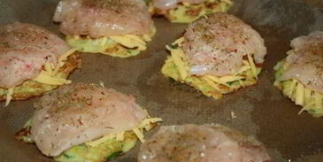 кабачковые сэндвичи с начинкой из куриного филе