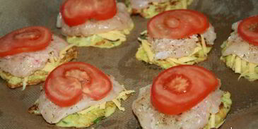 кабачковые сэндвичи с начинкой из куриного филе