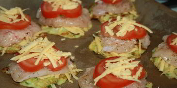 кабачковые сэндвичи с начинкой из куриного филе