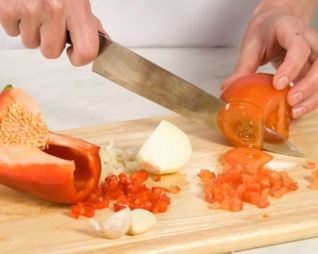 Картофельный сэндвич с сальсой