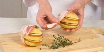 картофельный сэндвич с сальсой