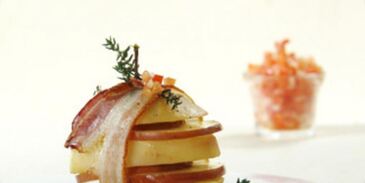 картофельный сэндвич с сальсой