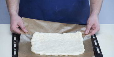 сэндвич из домашней фокаччи с ветчиной