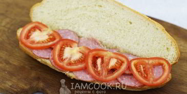 сэндвич с колбасой