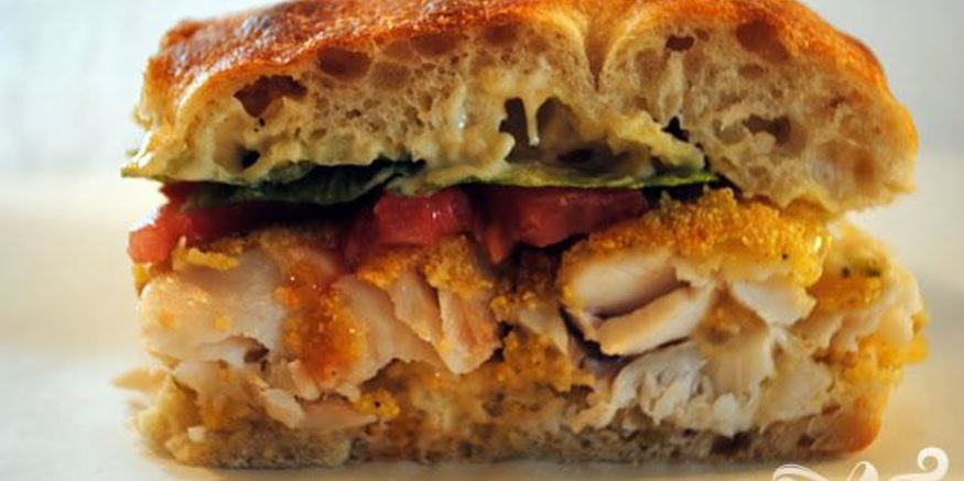 Рецепт сэндвича с рыбой и соусом