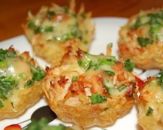 Картофельные тарталетки с начинкой