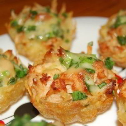 Картофельные тарталетки с начинкой