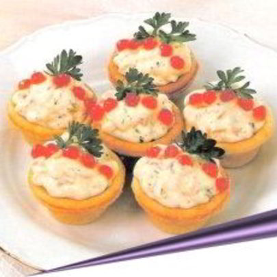 Мусс из лосося в готовых тарталетках