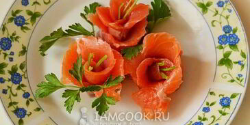 новогодние тарталетки с семгой